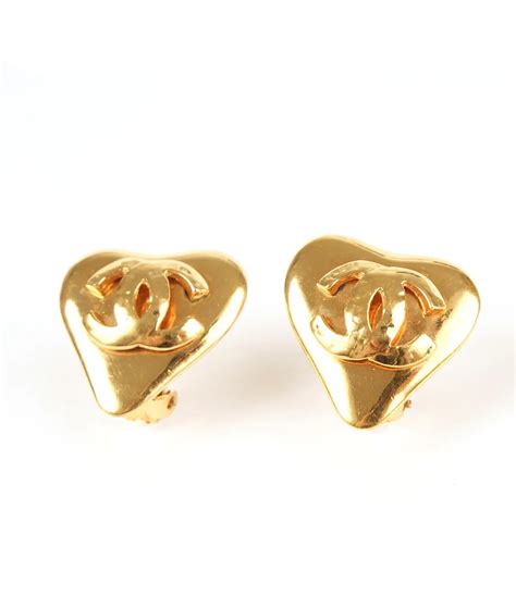 chanel star and heart earrings|vintage chanel heart earrings.